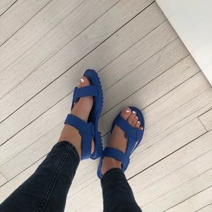 Melissa strappy sandals size 9, blue, worn once